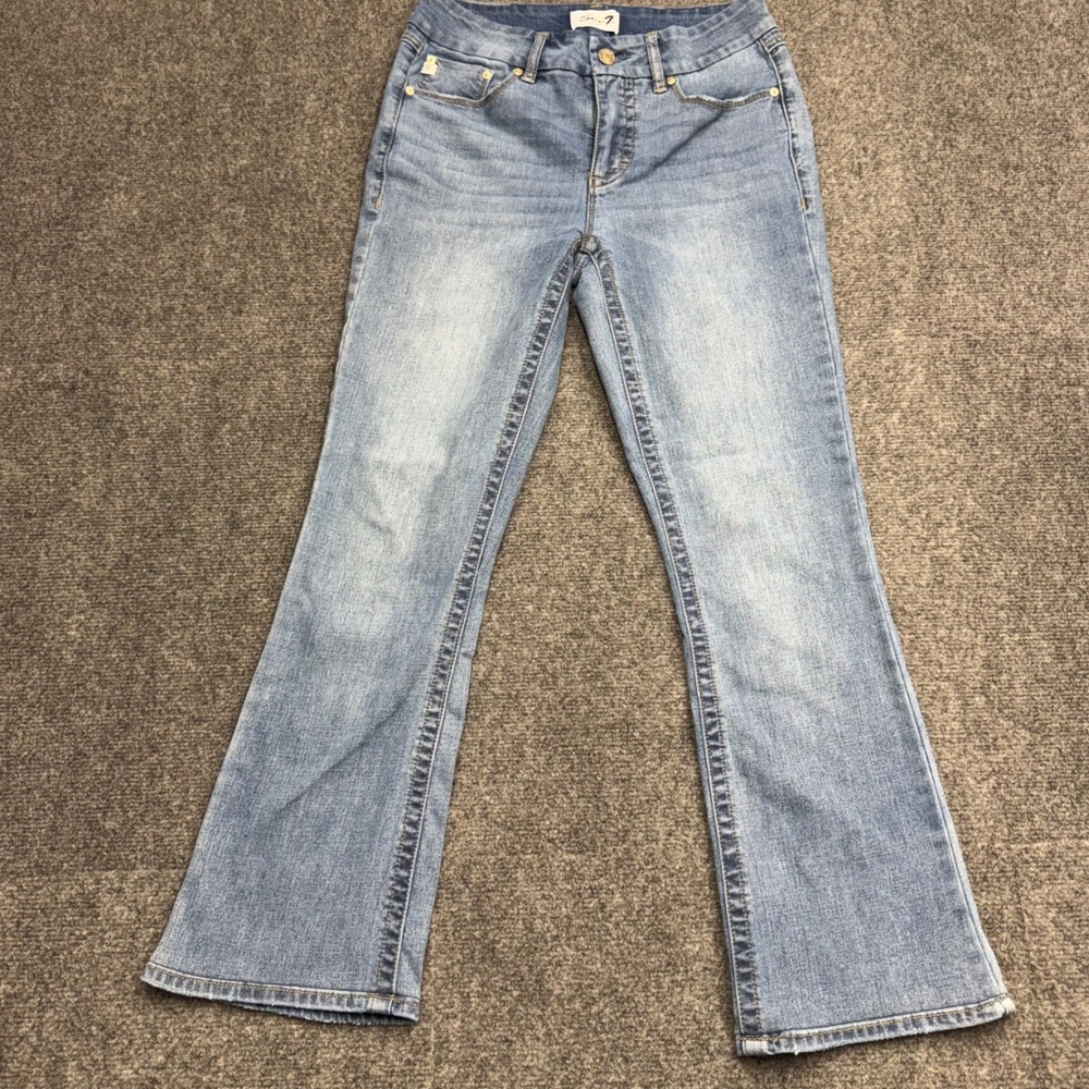 Seven7 Womens Size 2 28x28 Bootcut Denim Jeans Light Wash